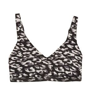 NEW OFFLINE by Aerie Goals Plunge Sports Bra Gray‎ Size S